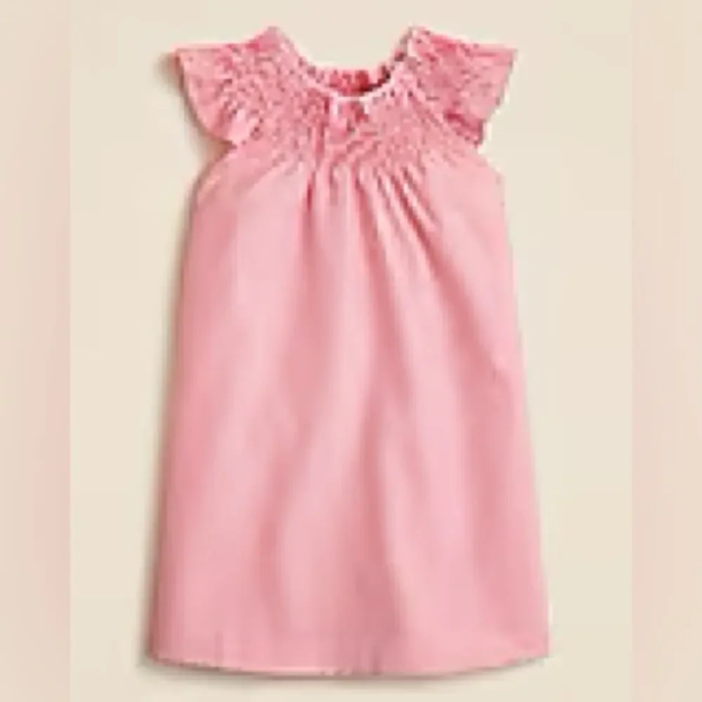Crewcuts Girls' Candy Apple stripe smocked nightgown